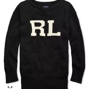Polo by Ralph Lauren Navy and White Crew Neck Sweater